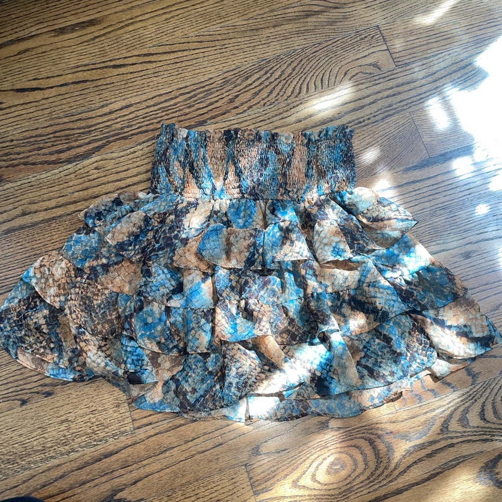 Olivia Brown Teal Skirt